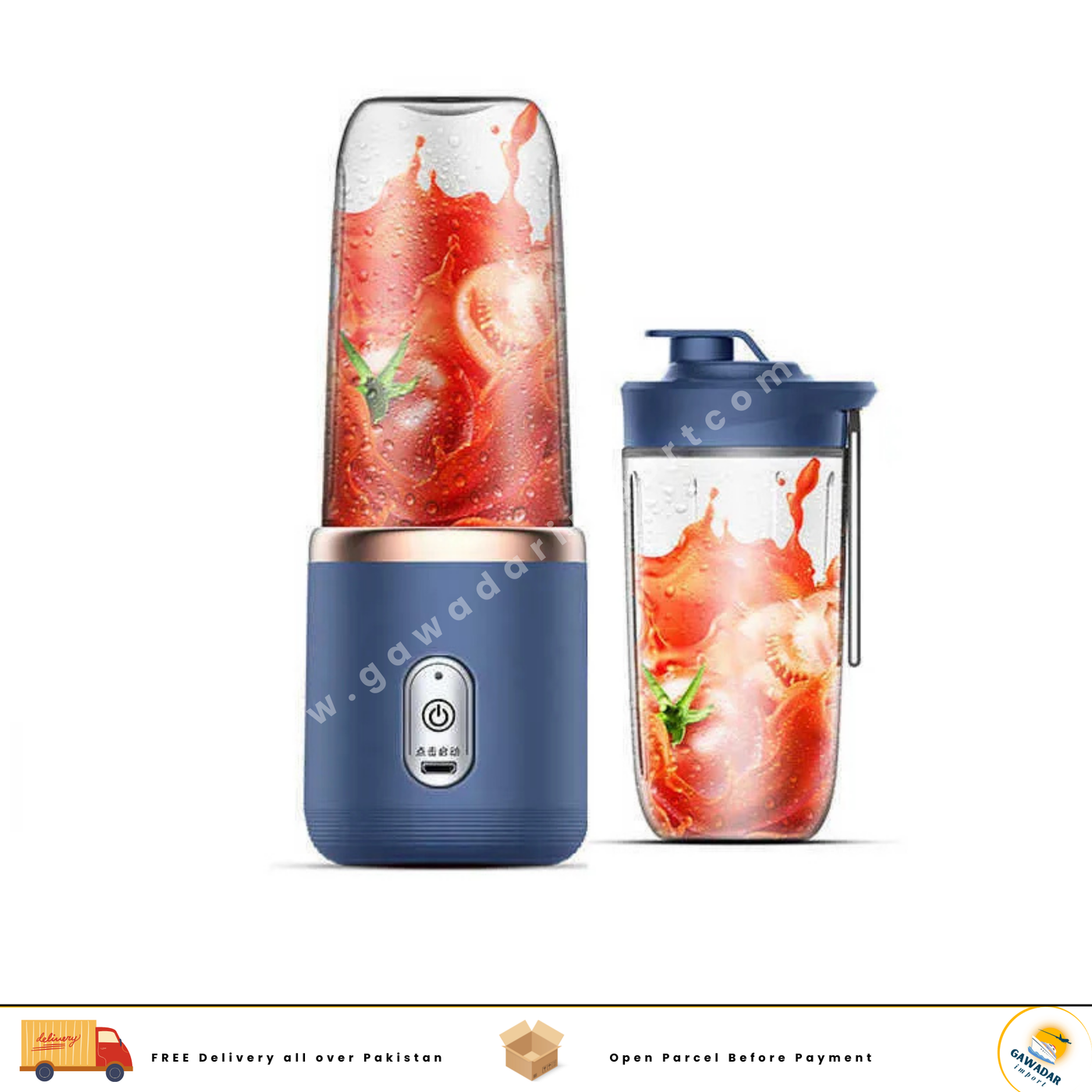 Mini Juice Blender with a Stylish Portable Bottle  Six 6 Stainless Sharp Blades