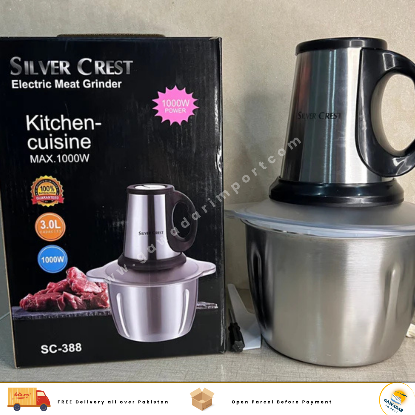 Silver Crest Meat Chopper 3 Litter 1000 watt orignal