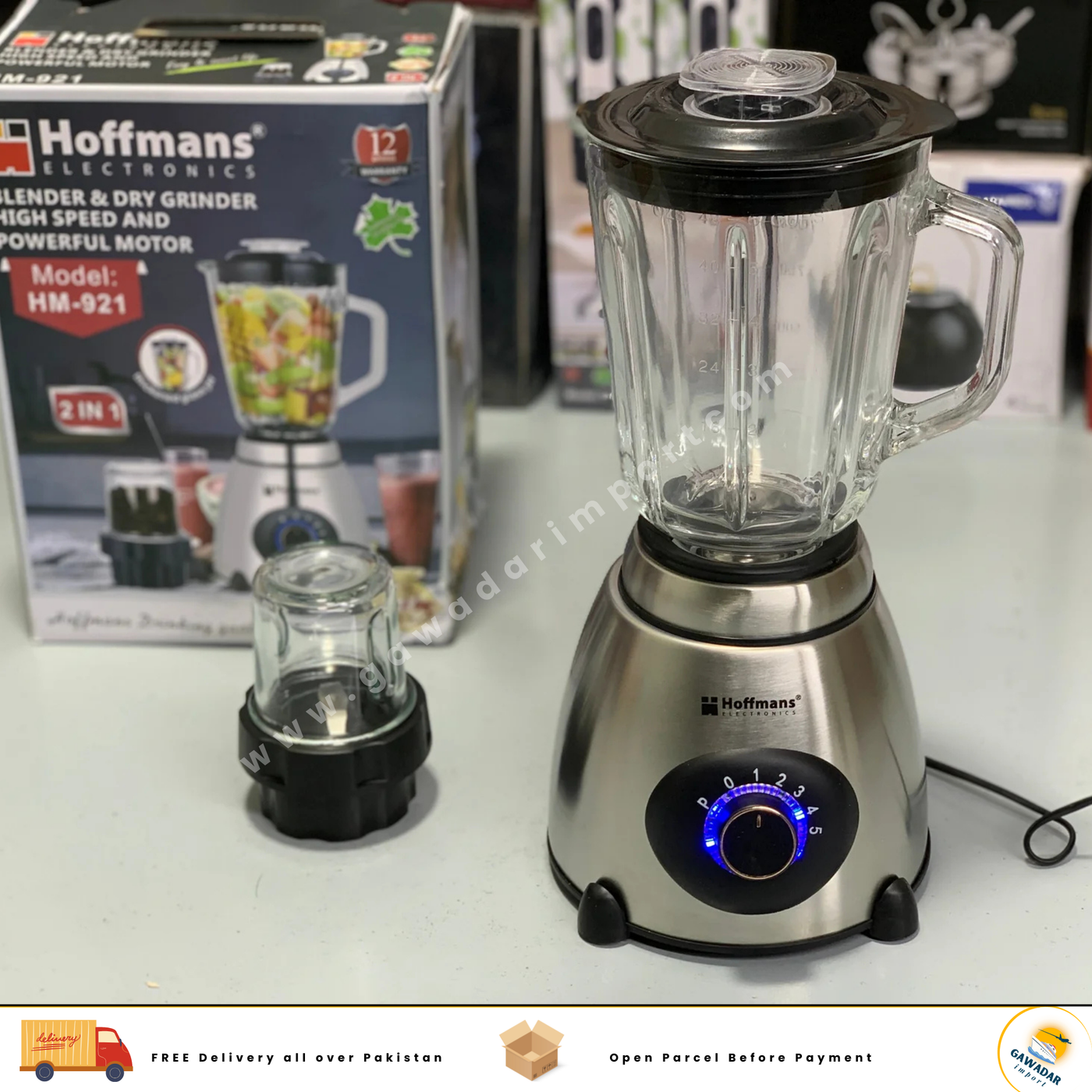 Hoffmans Electronics Blender and Grinder 1.5L and 800w