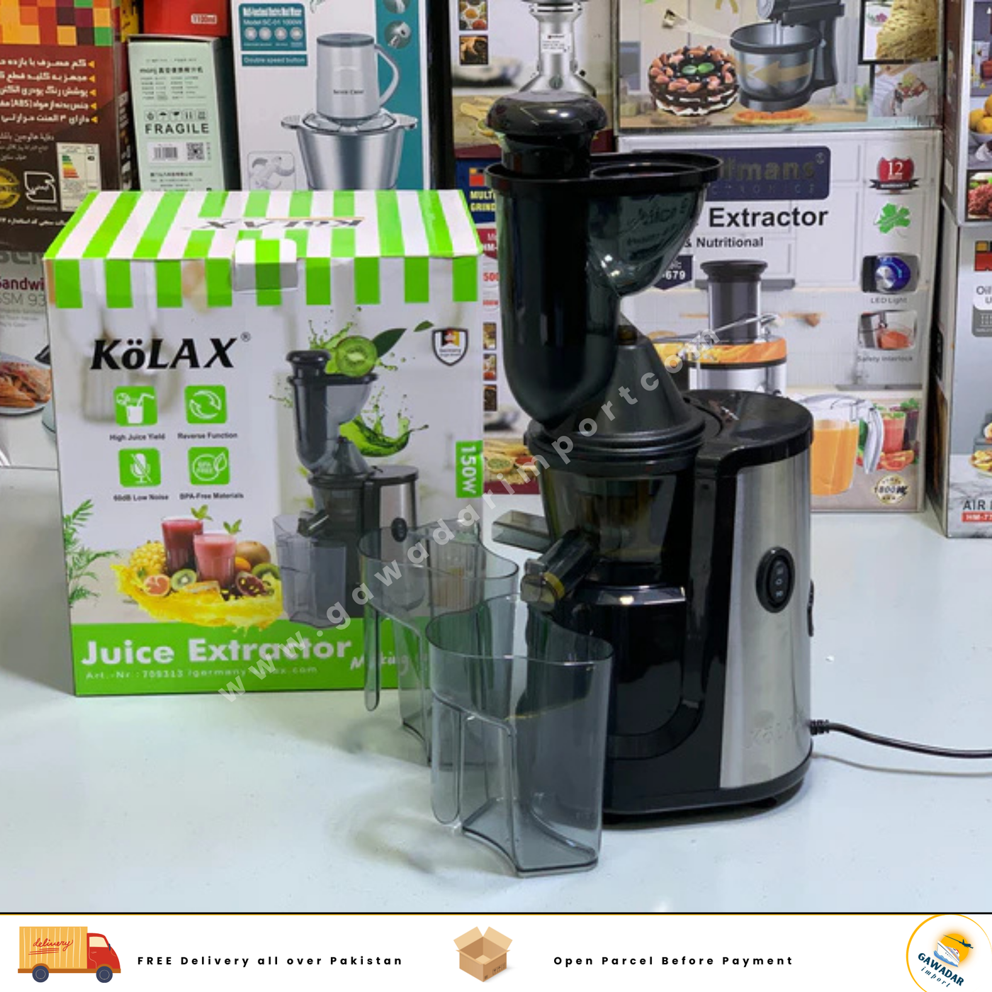 Kolax’s Juice Extractor| Slow Juicer-150W