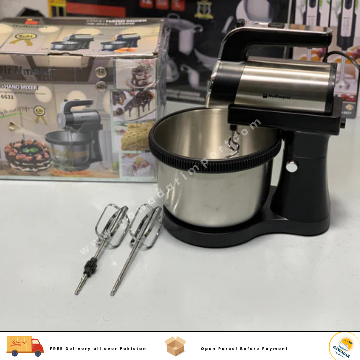 Hoffmans Electronics Stand Hand Mixer  4.5L and 1600w