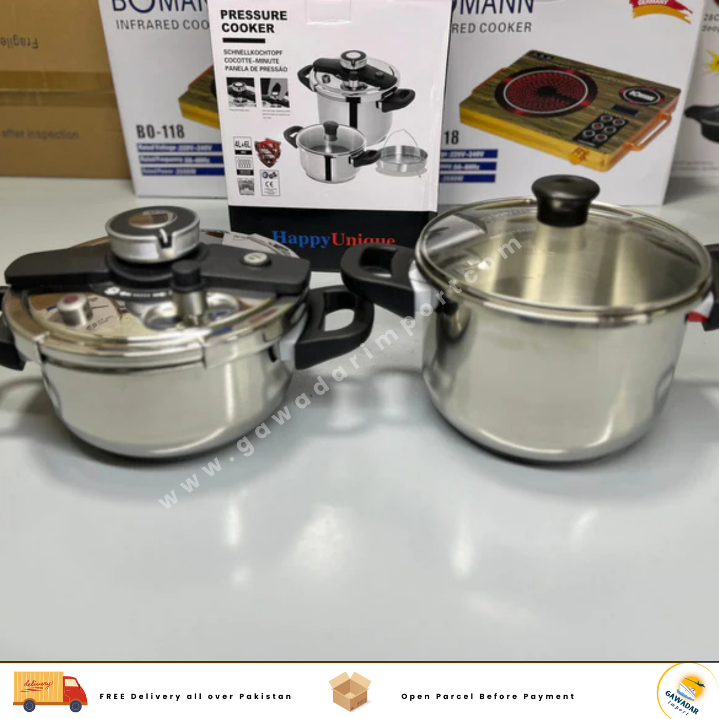3 in 1 Automatic Safety Pressure Cooker Unique Brand