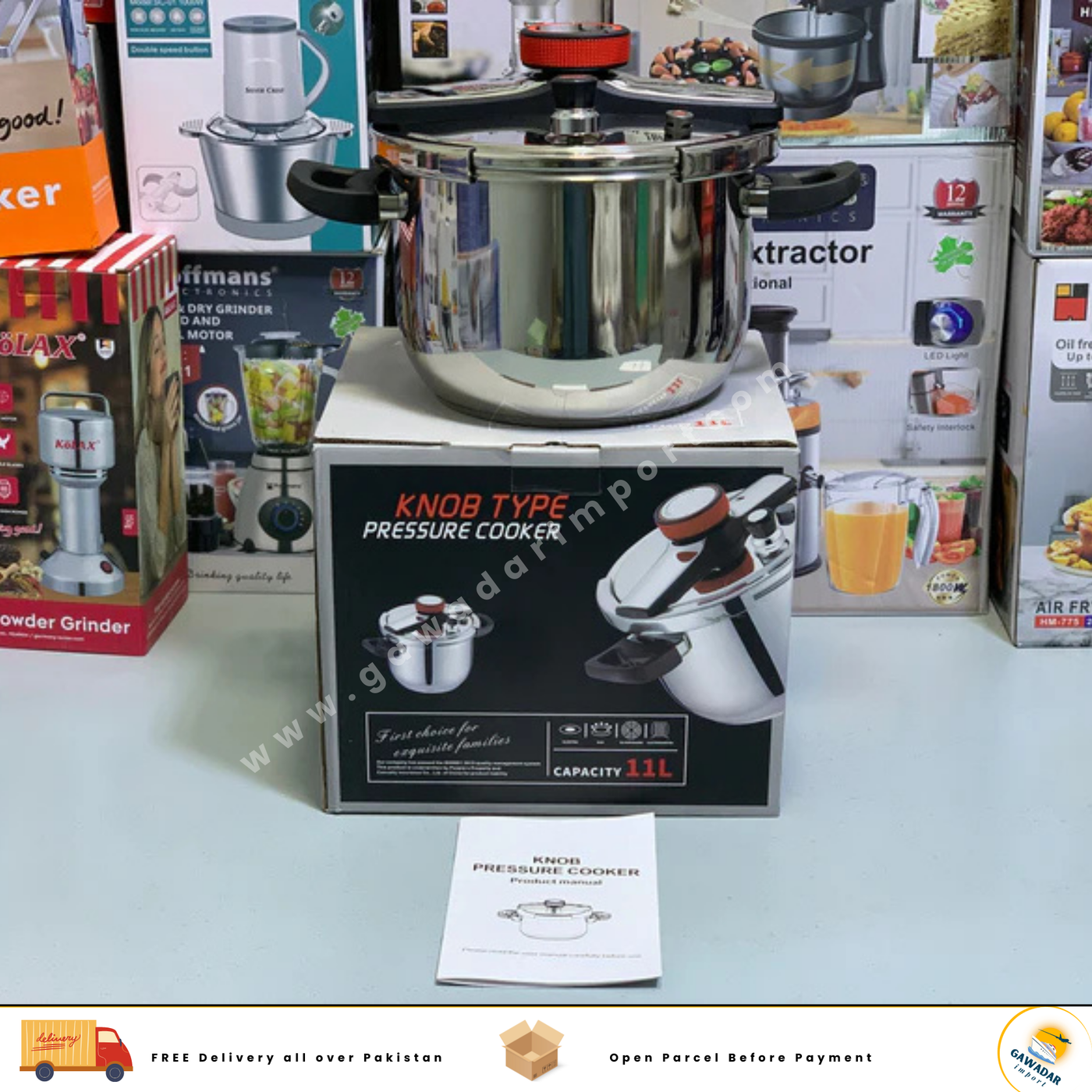 Knob Type Pressure Cooker with Advance safety Stainless Steel