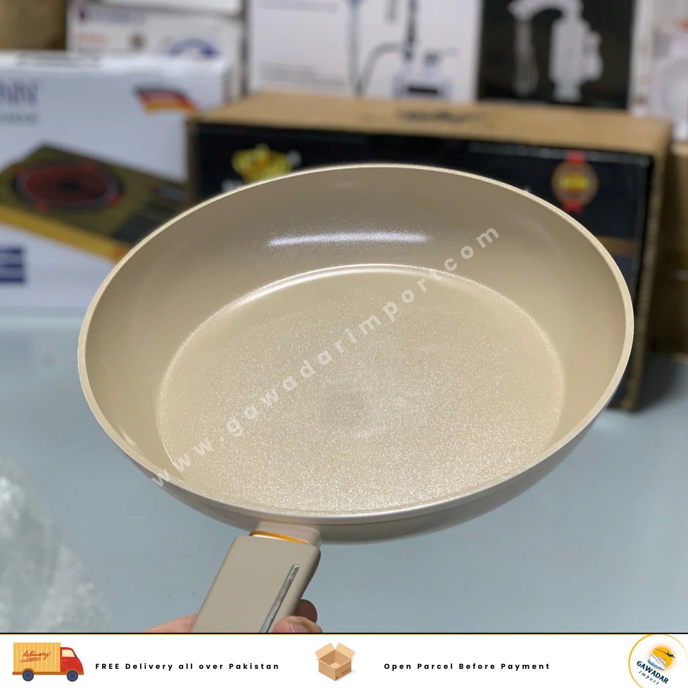 28cm Pure Nonstick Frying Pan Silicone Handle without lid