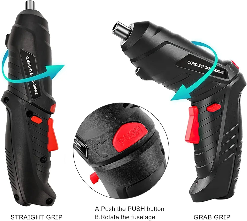 47 Pieces Rechargeable Electric Screwdriver Kit