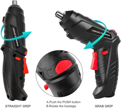 47 Pieces Rechargeable Electric Screwdriver Kit