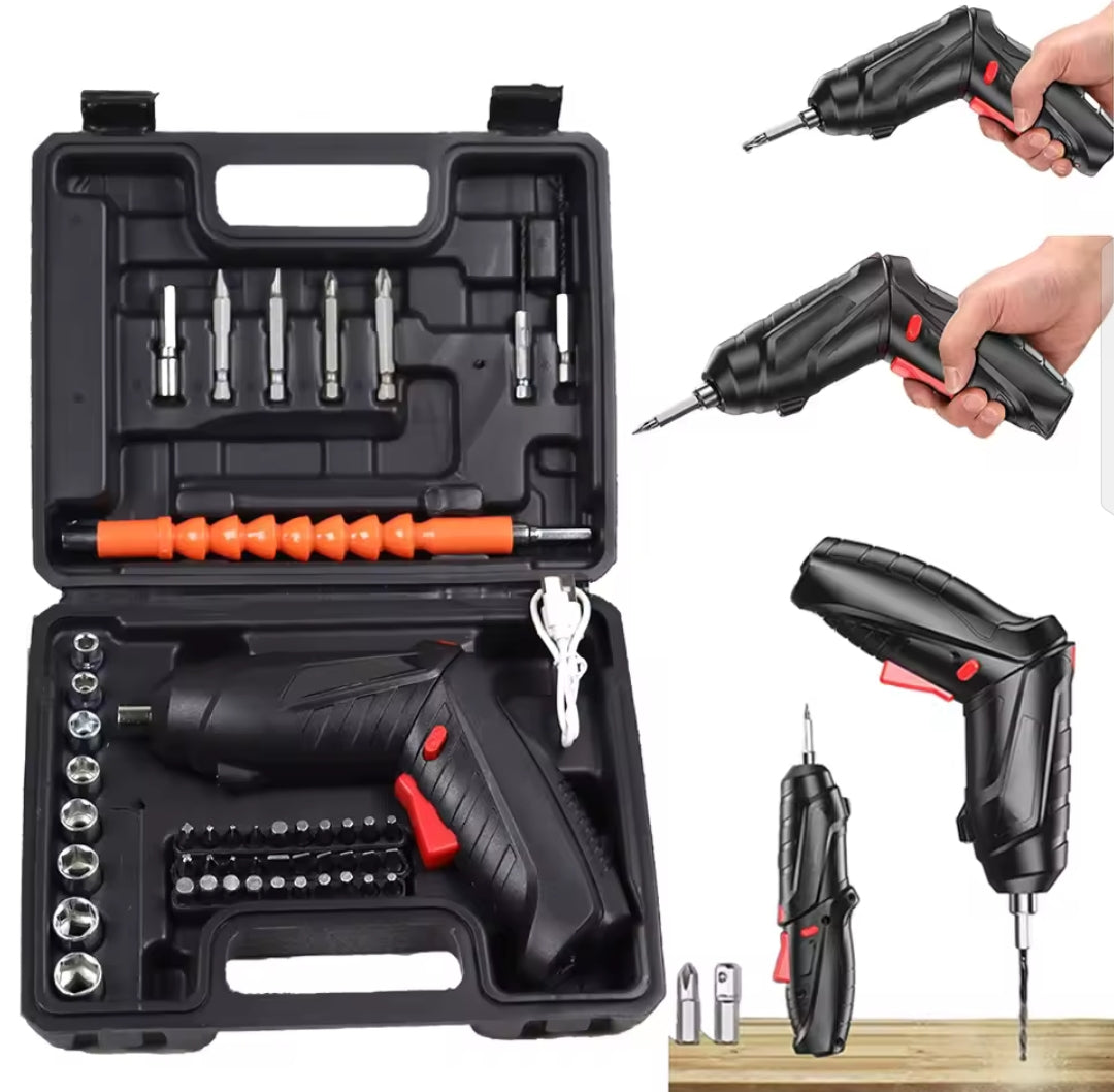 47 Pieces Rechargeable Electric Screwdriver Kit
