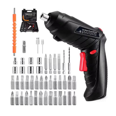 47 Pieces Rechargeable Electric Screwdriver Kit