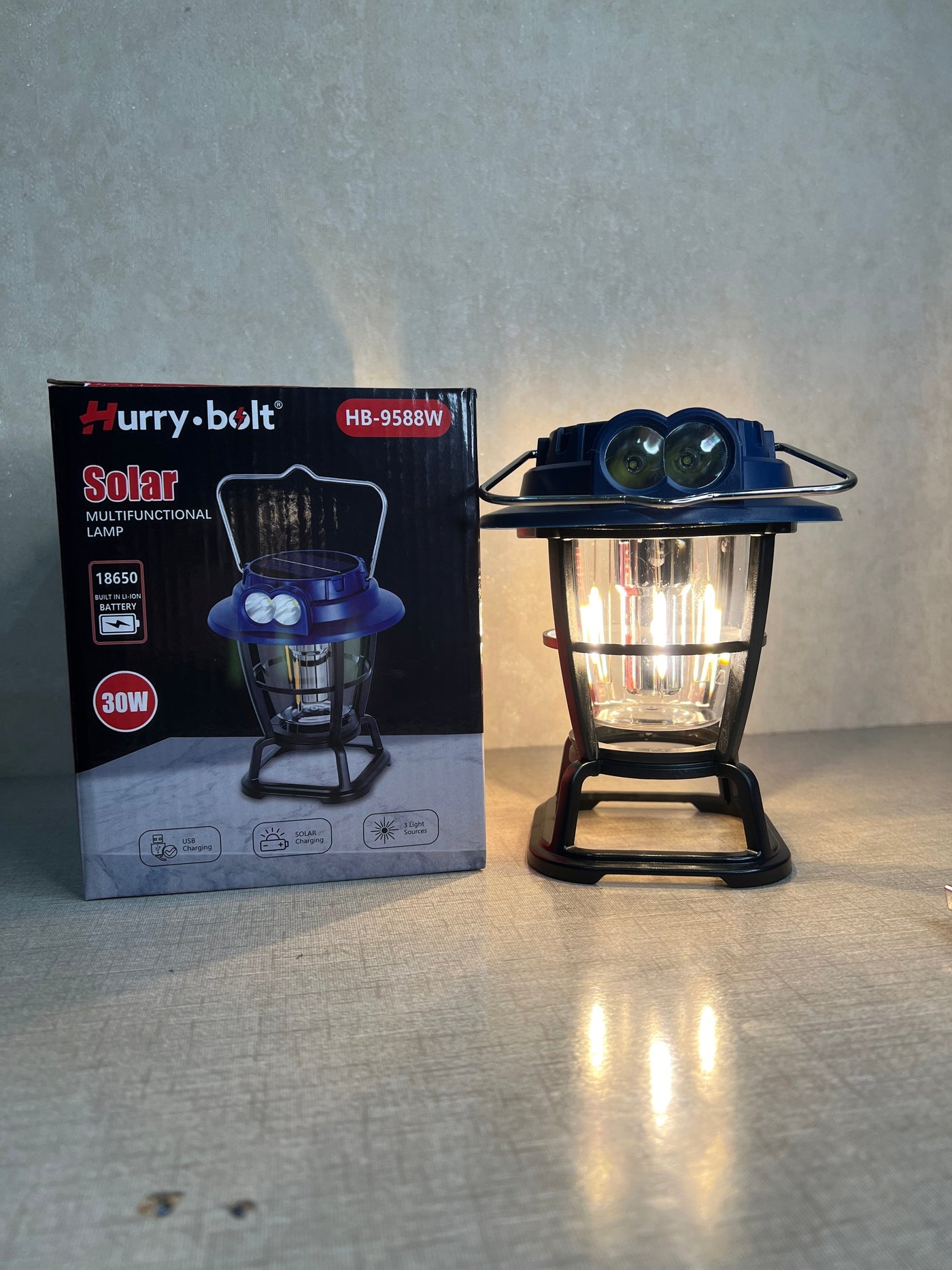 Hurrybolt 30W Multifunction Solar Lamp